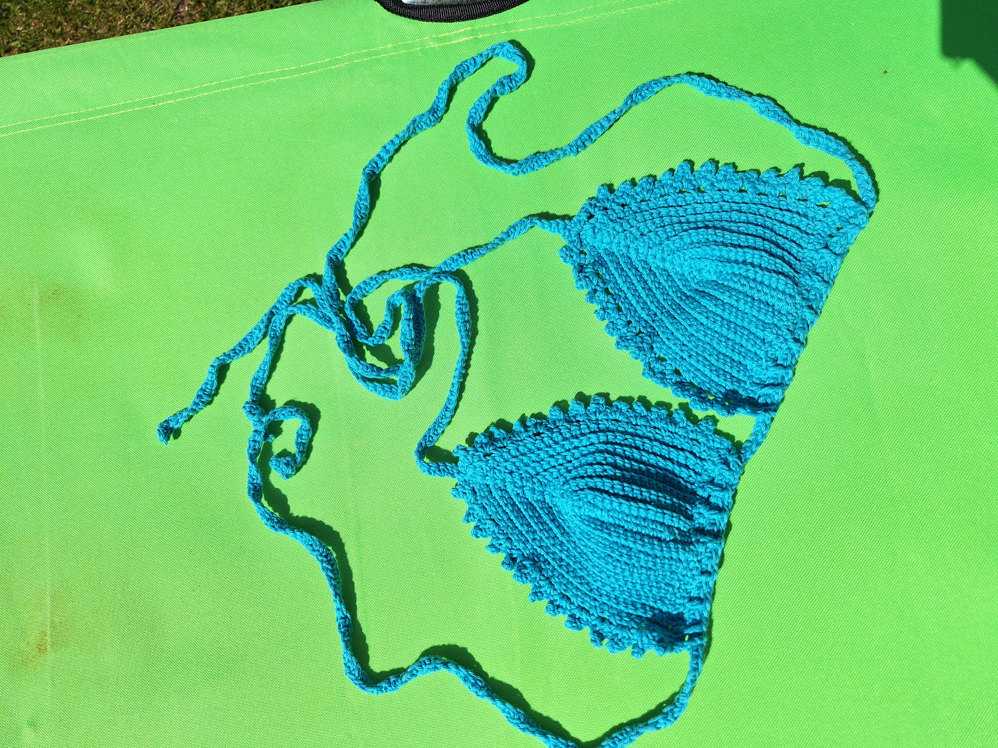 Turquoise bikini style top
