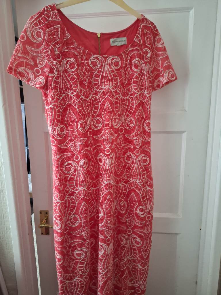 Ronnie Nicole coral lace dress