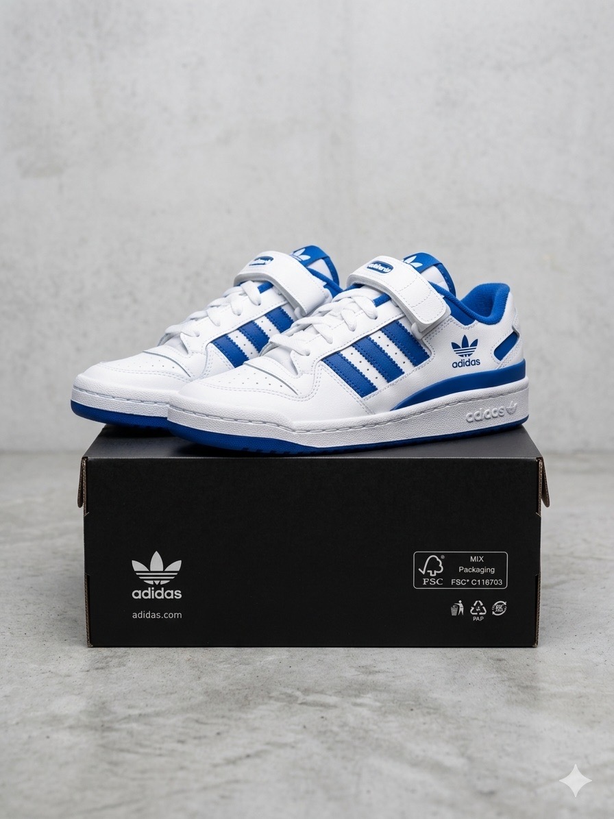 Adidas originals | Forum Low J Blue & White | BNWT | Size UK 4 | Rare