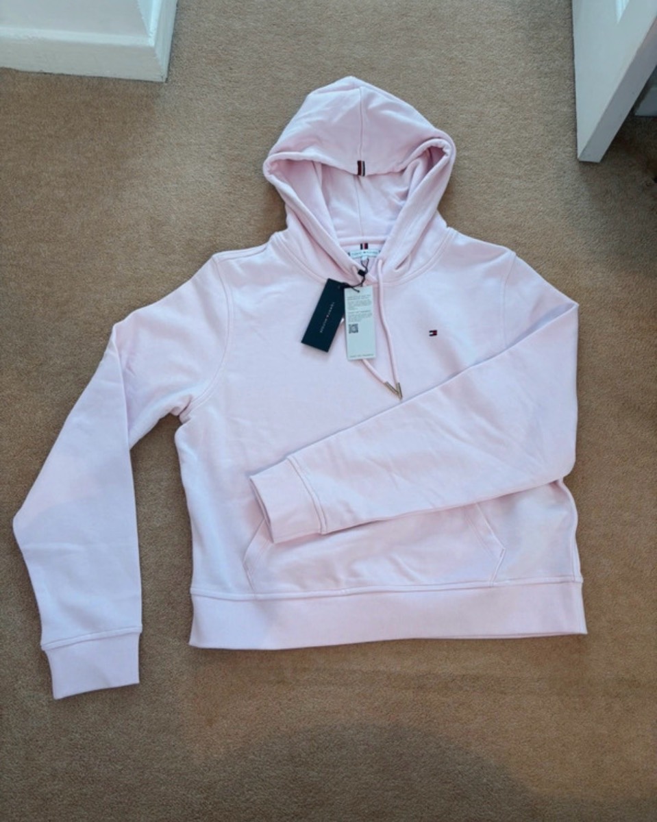Brand New Tommy Hilfiger Women’s Hoodie (Size S) - Pale Pink