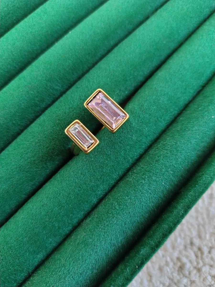 18k Gold Plated stainless steel Adjustable Ring.