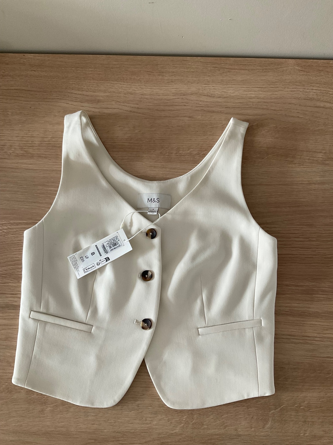 M&S Tailored waistcoat UK 8