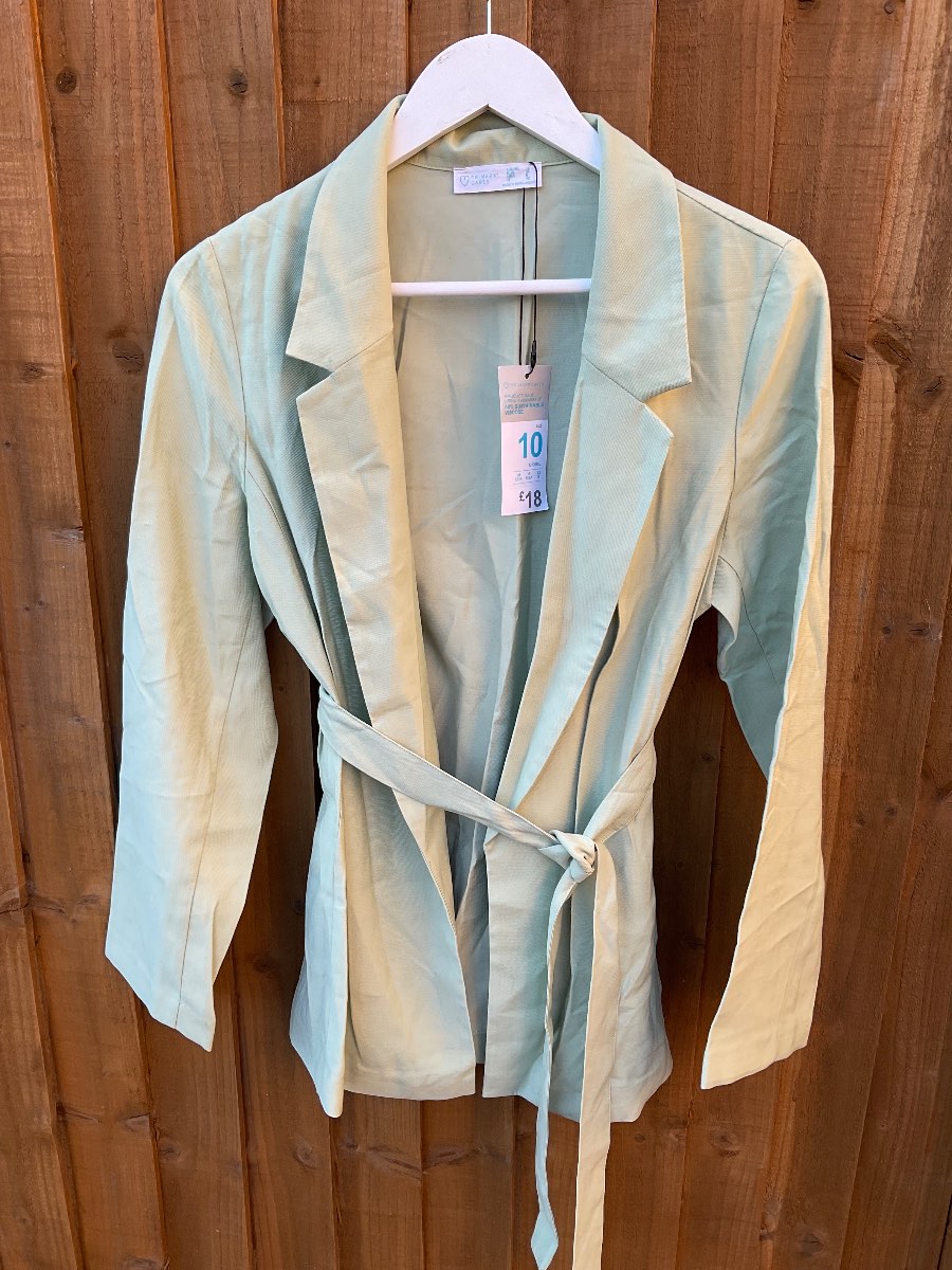 Green belted blazer UK 10