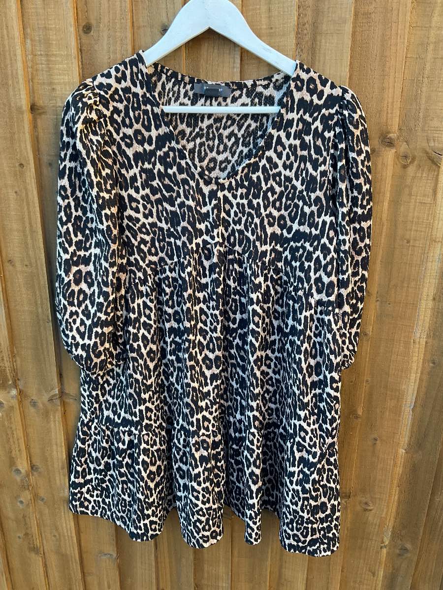 Leopard print smoke dress size 16