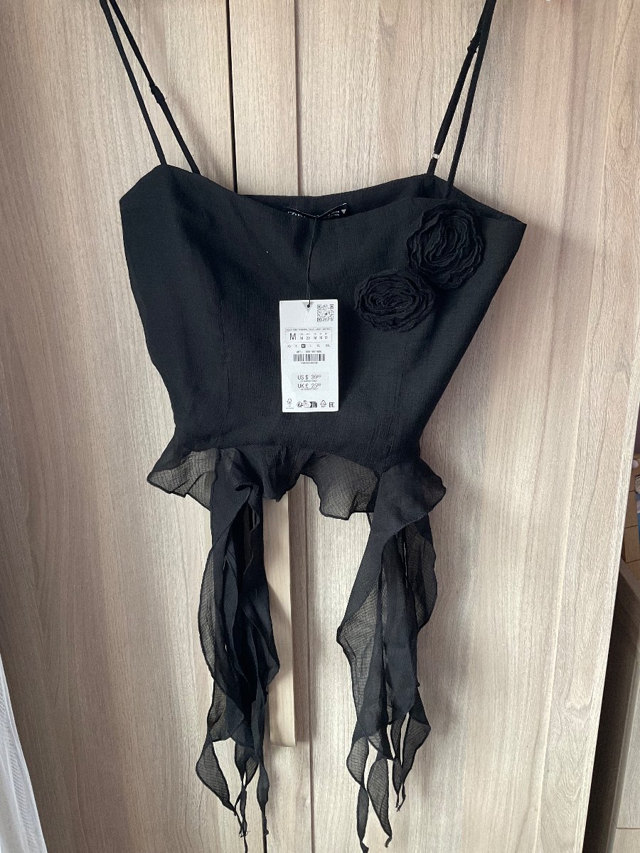 Black Zara going out top size M