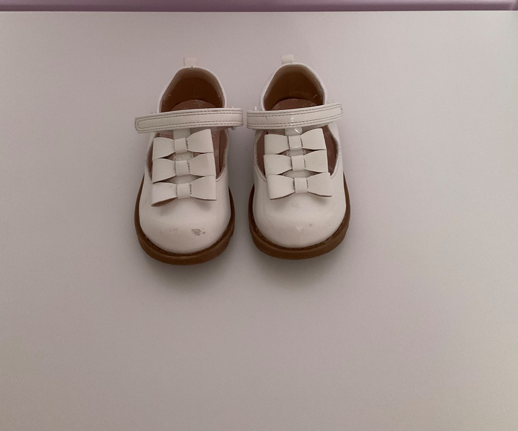 White patent toddler shoes UK 5