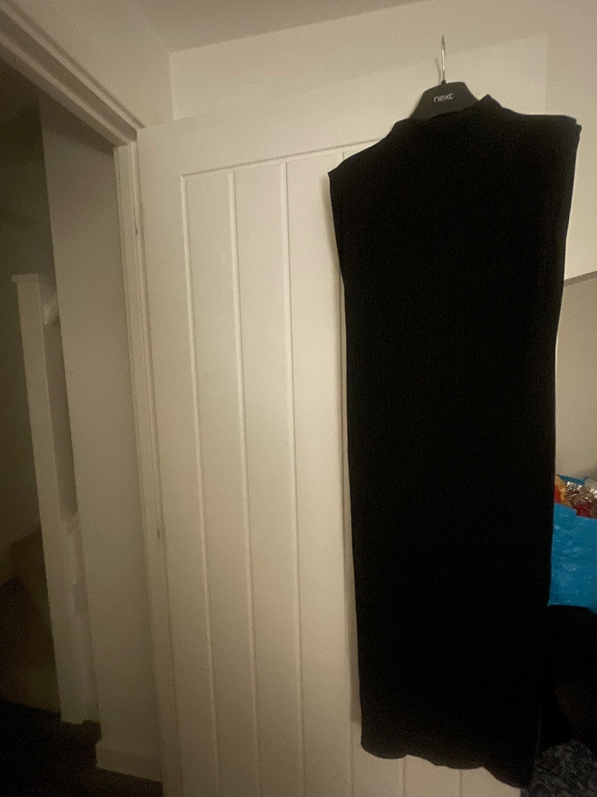 Top shop ribbed black dress size 10 midi/long