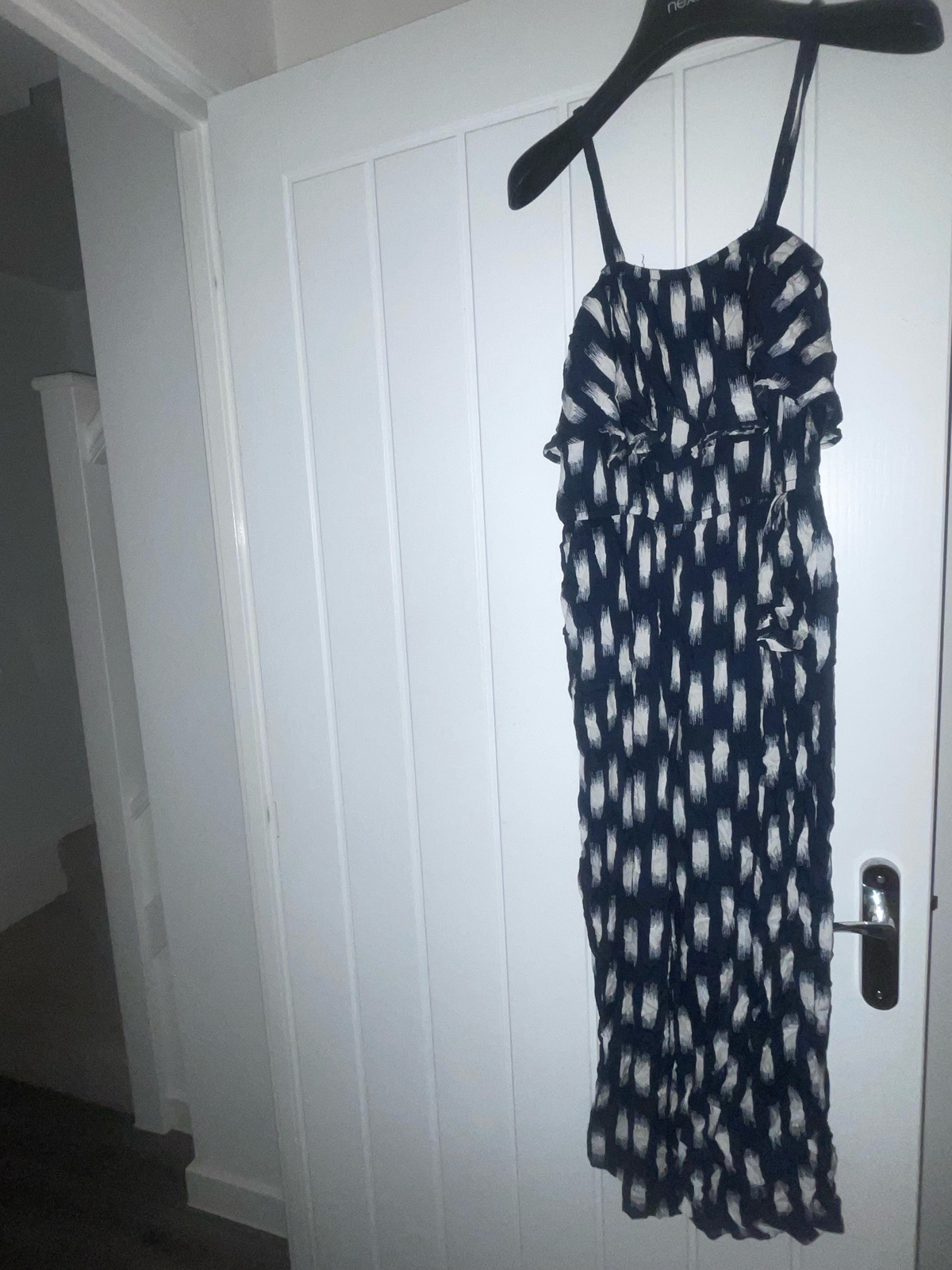 Monsoon jumpsuit navy white size 10