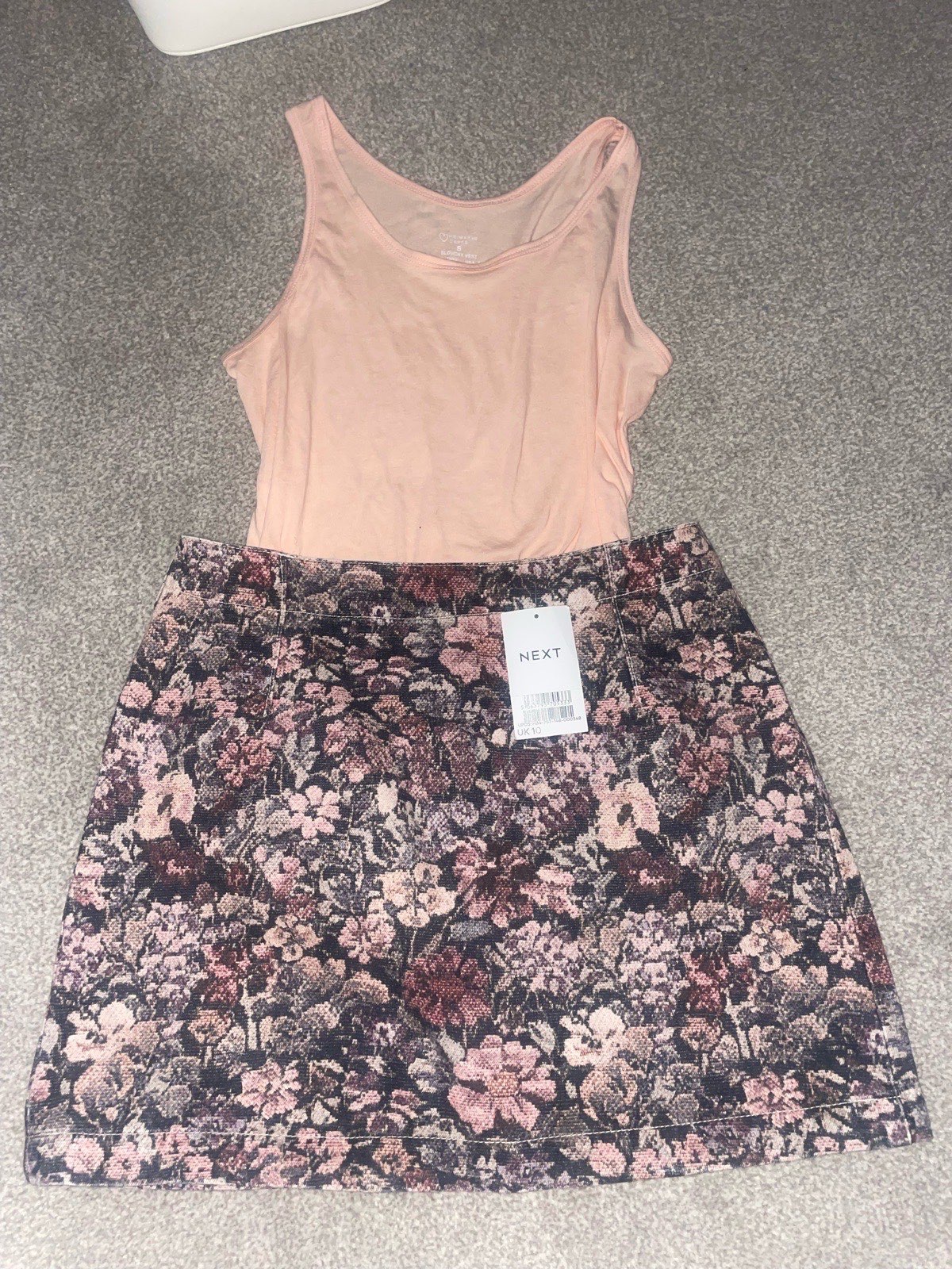 Floral next skirt size 10 tapestry effect