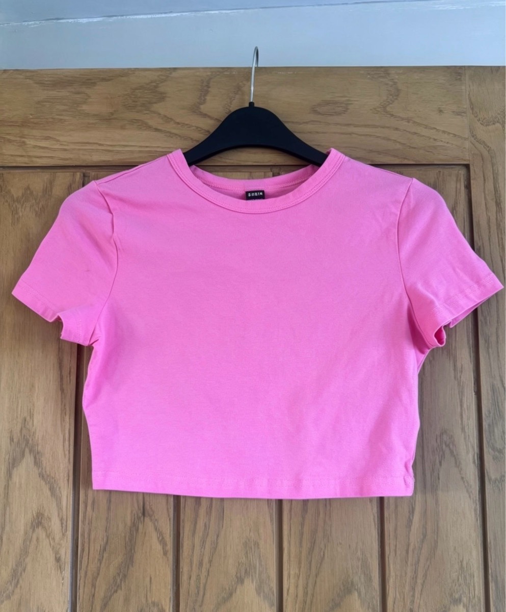 Shein hot pink crop top size xs