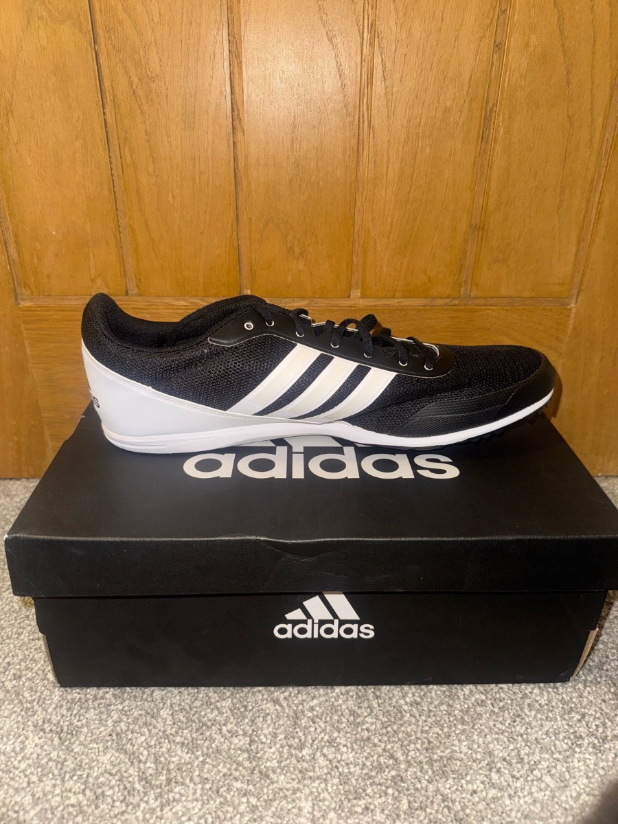 Adidas Distancestar Track Field Spikes UK 11.5 Men's Black / White
