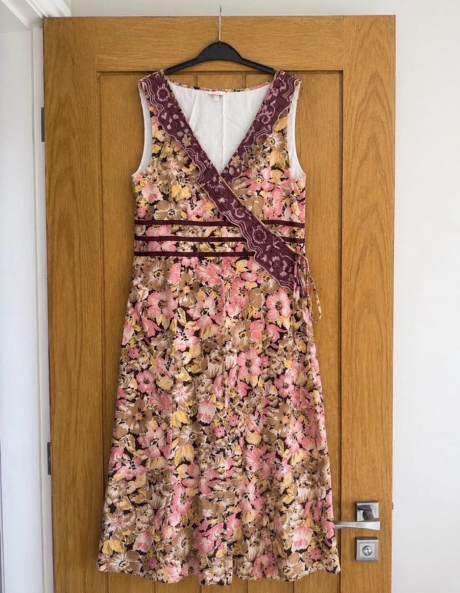 Whistles floral wrap dress with V-neckline