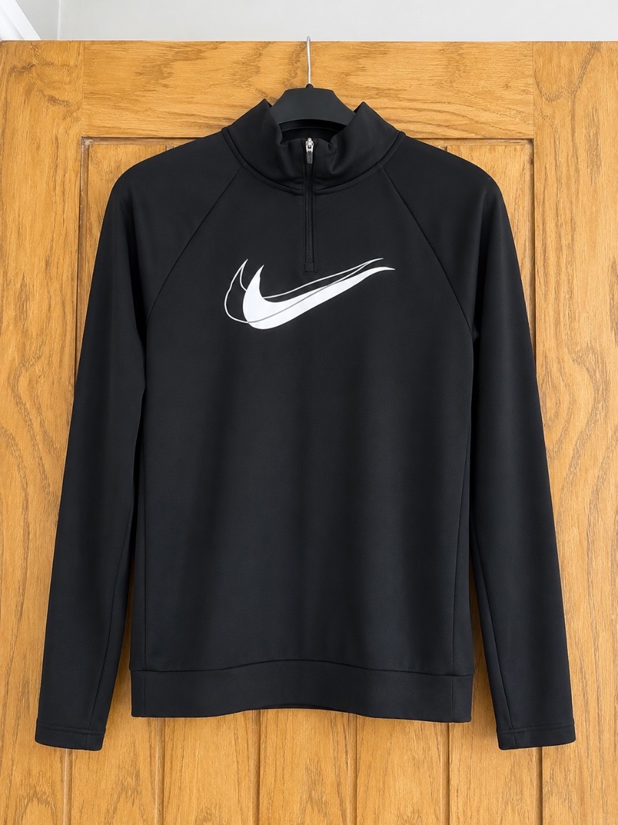 Nike black and white quarter zip sweatshirt