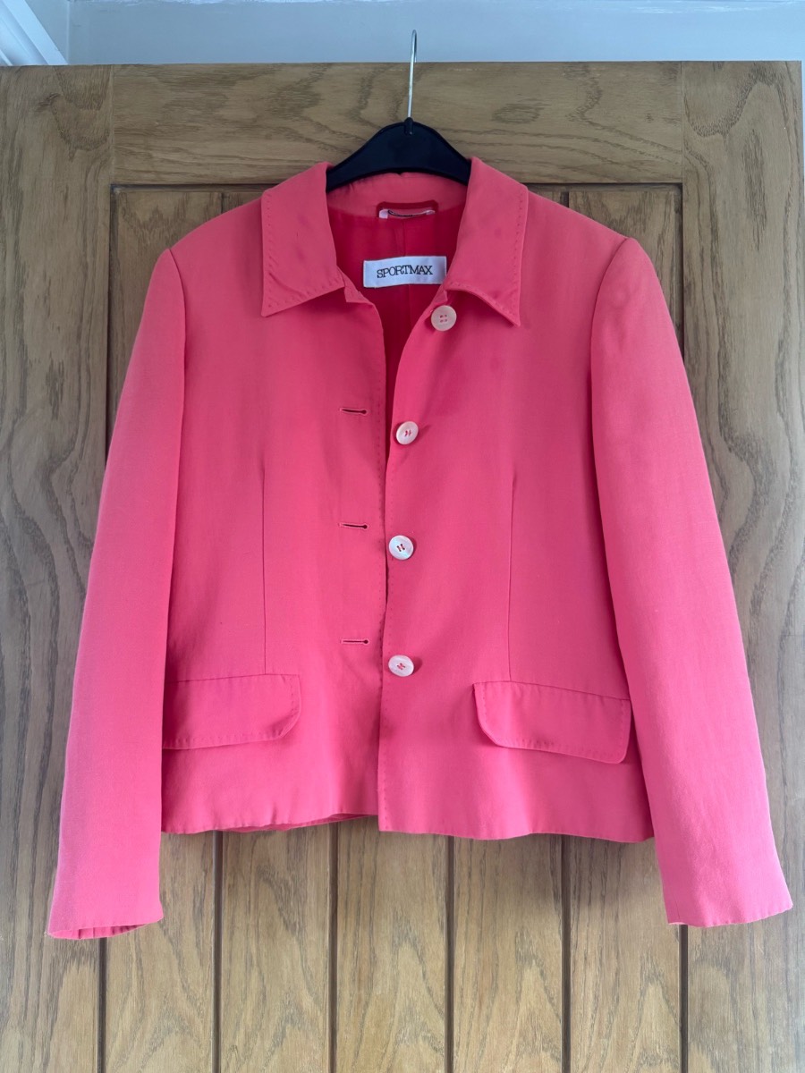 Sportmax pink blazer with button front and pockets