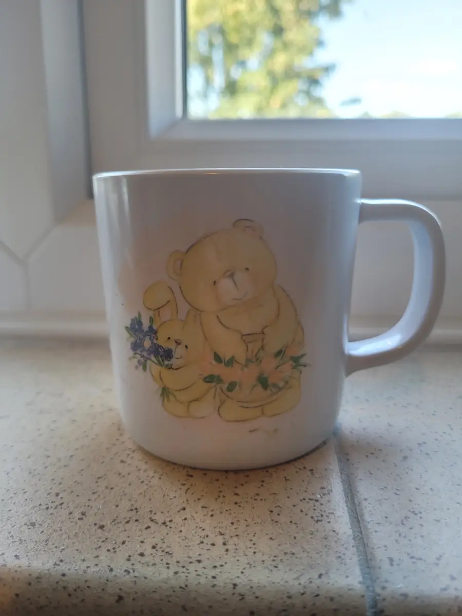 Vintage forever friends cartoon  melamine children's cup mug 1990