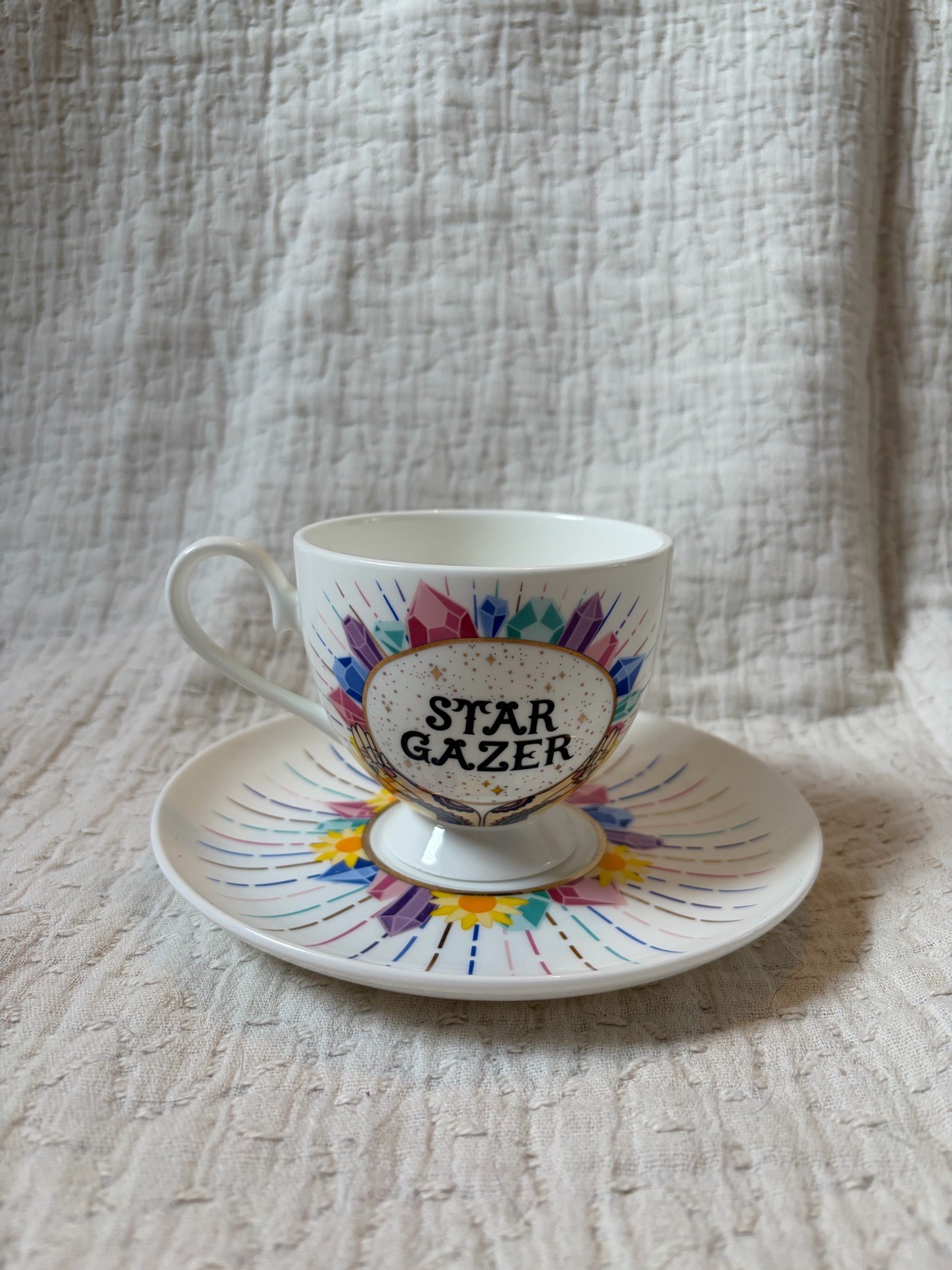 Stargazer Fine Bone China Tea Cup & Saucer Set
