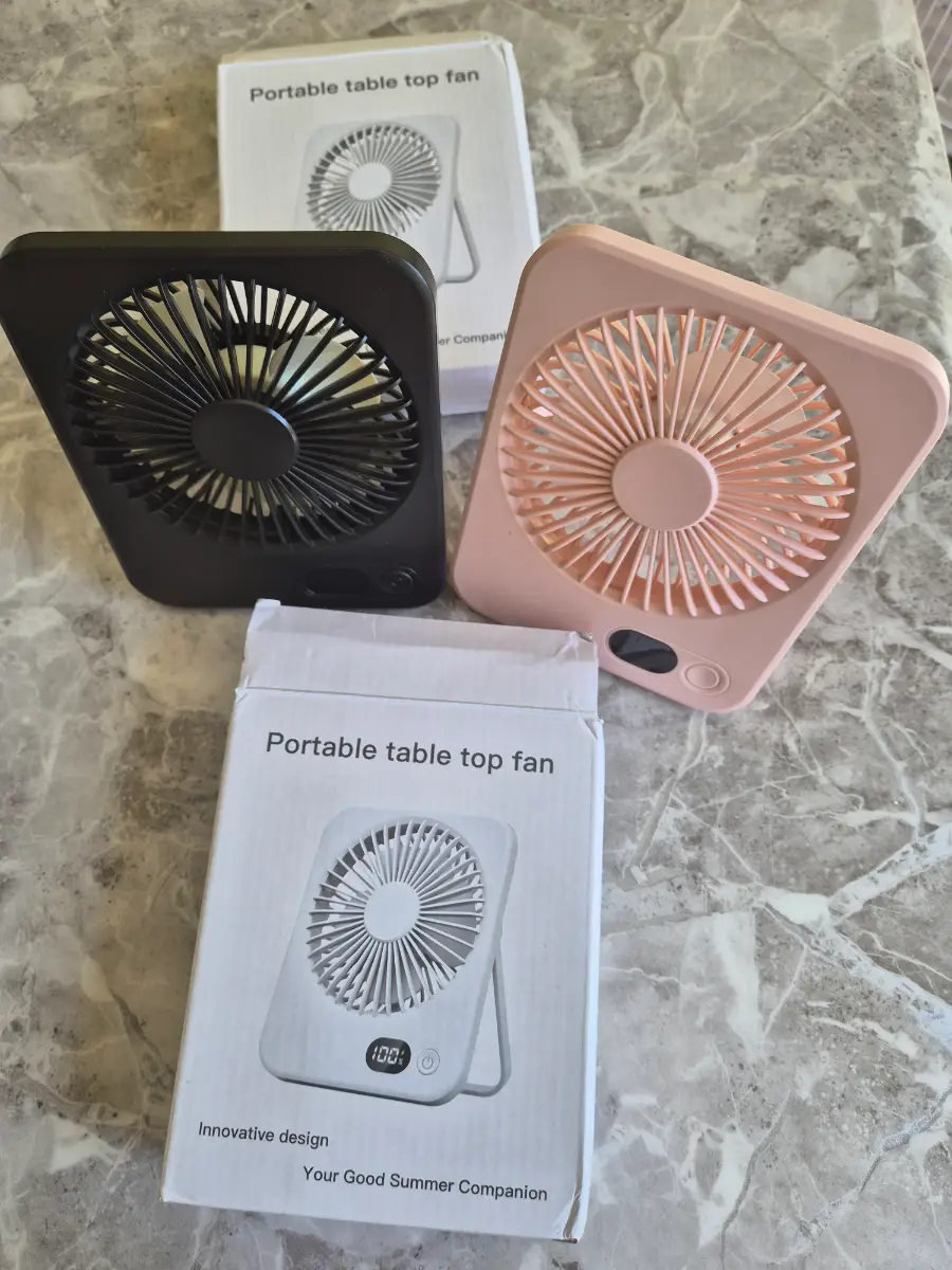 2 Packs of Rechargeable Portable Fans