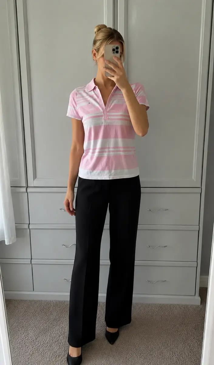 White & Pink Tommy Hilfiger Top Size S