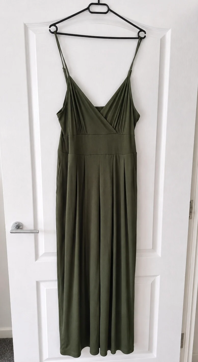 CIDER Olive Green Wide Leg Jumpsuit – Size 1XL