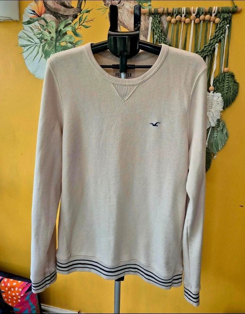 Mens Hollister cream sweatshirt XL