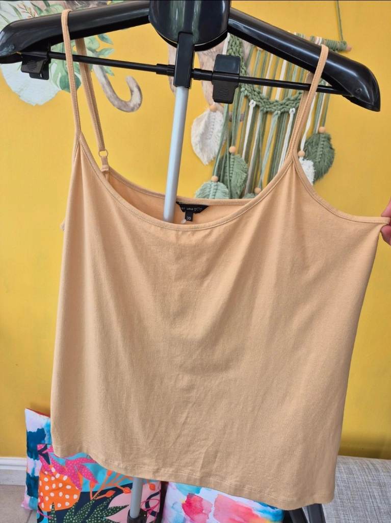 Per Una Ochre Yellow Camisole Top Size 20