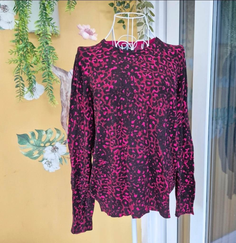 Pink Black Leopard Print sweatshirt 16