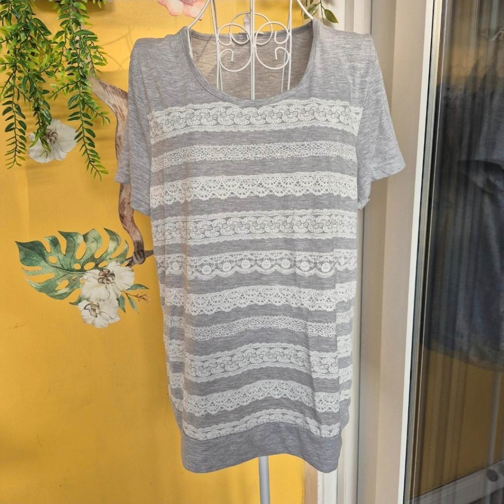 BM Casual Grey Lace Print tshirt 18