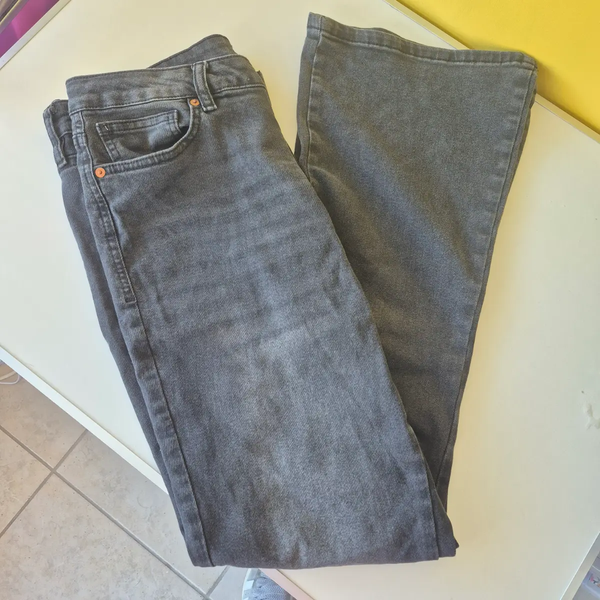 F&F Dark Grey Flare Jeans - UK 16