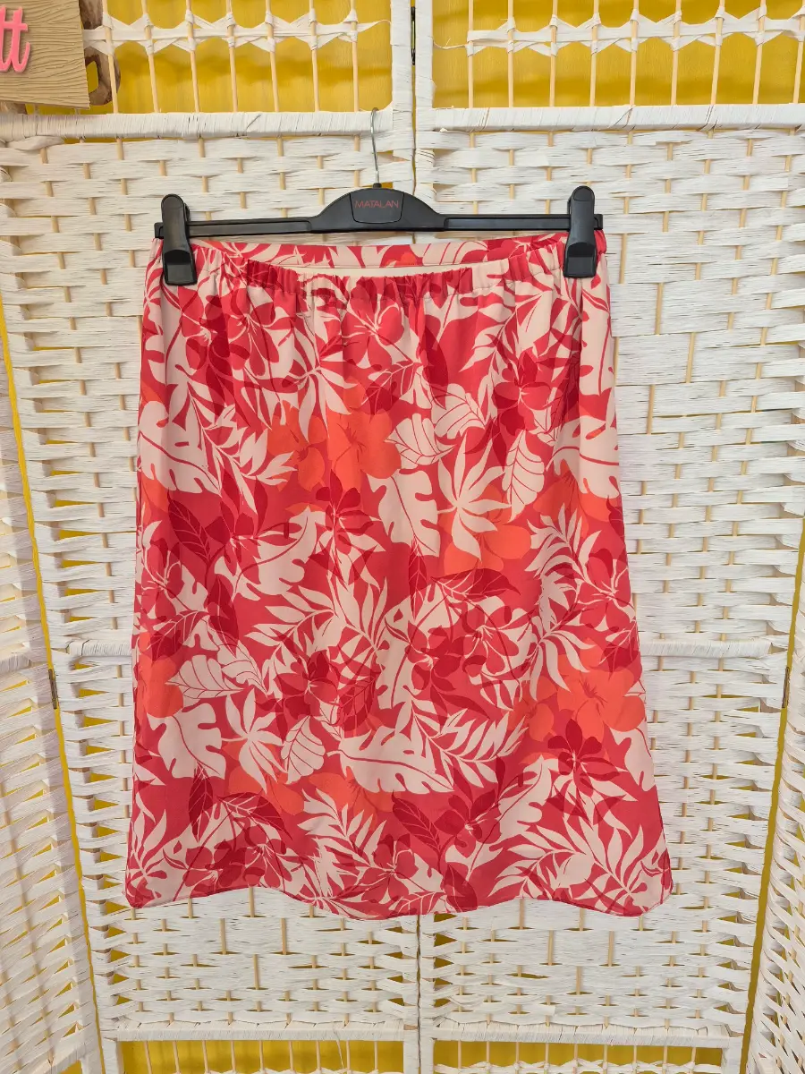 Fashion Extra Tropical Floral Midi Skirt  Size 16 Lined