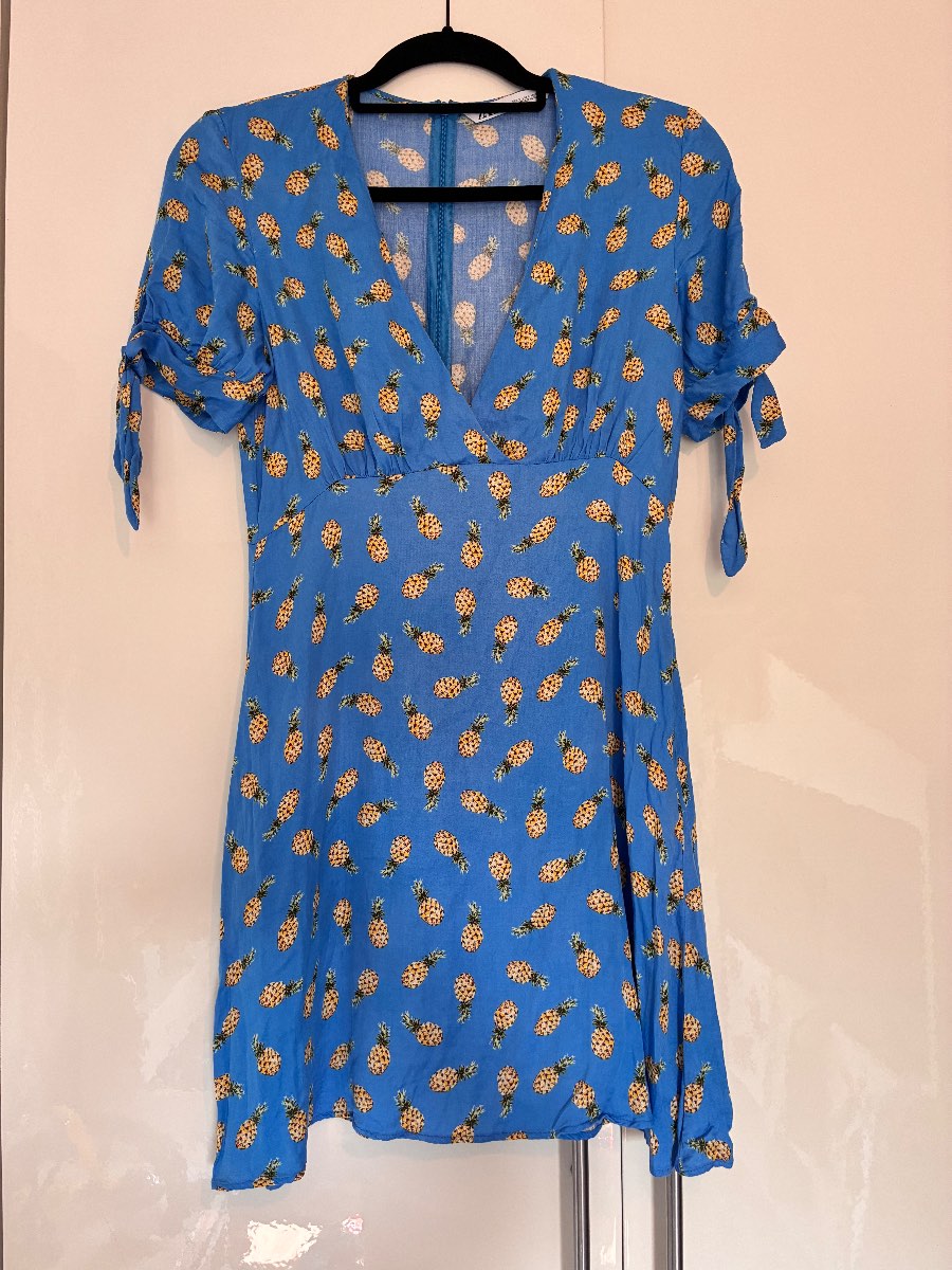 Zara summer Pineaple print dress size small