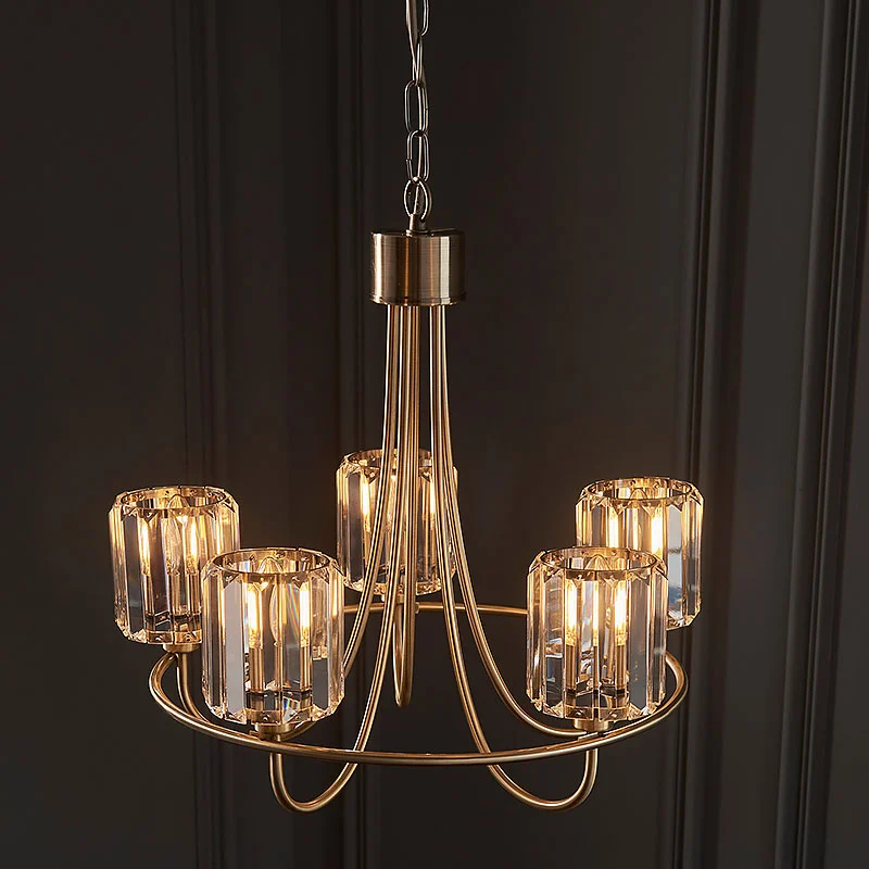 Stunning Ceiling Light / Chandelier Antique Brass