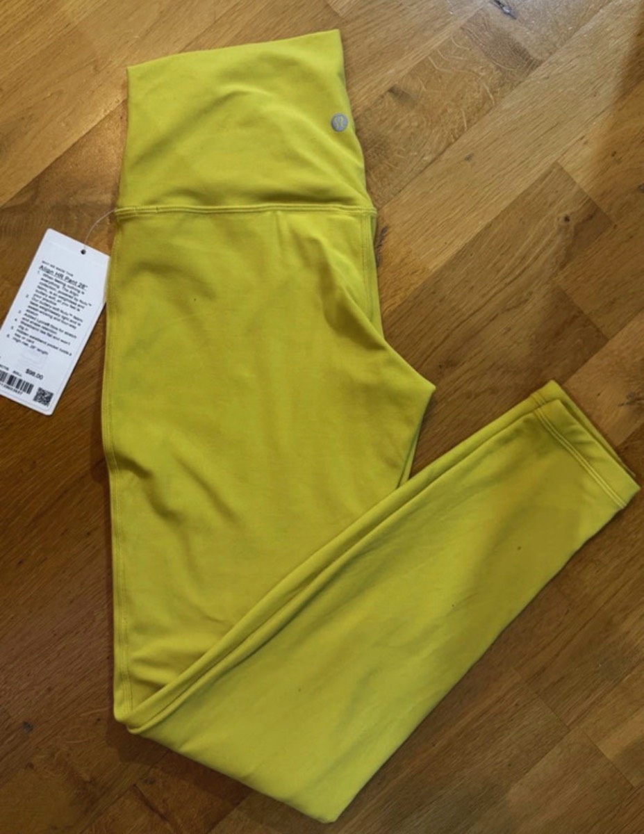Lululemon Align HR Pant 28” Yellow Leggings Size 8 (UK 12) NWT