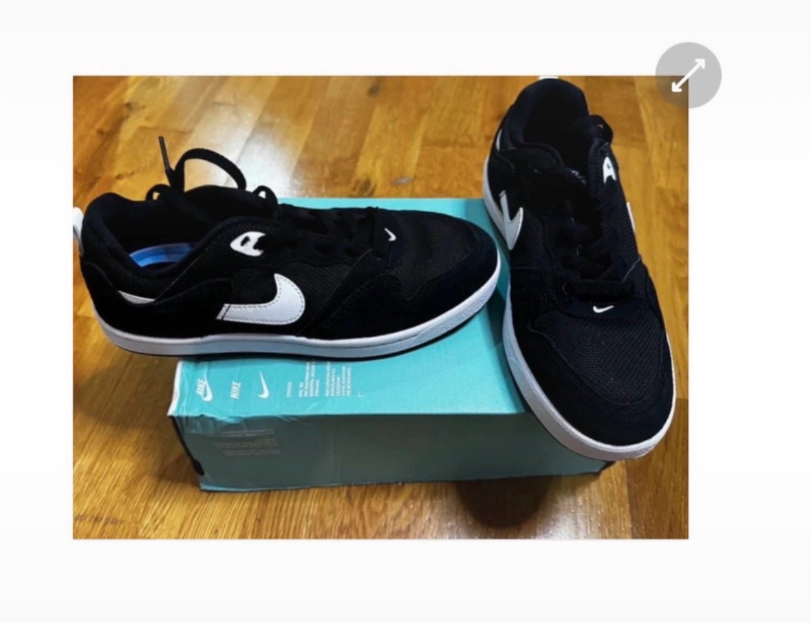 Nike SB Alleyoop GS Black White Skate Trainers UK 5 / EU 38 New In Box