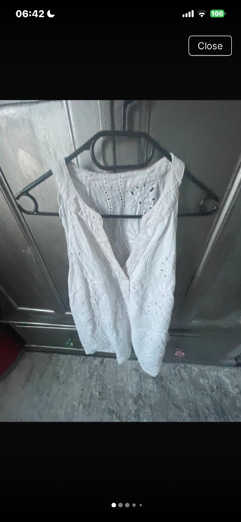 NWT Shein White Embroidered Top- 16/18(1XL)