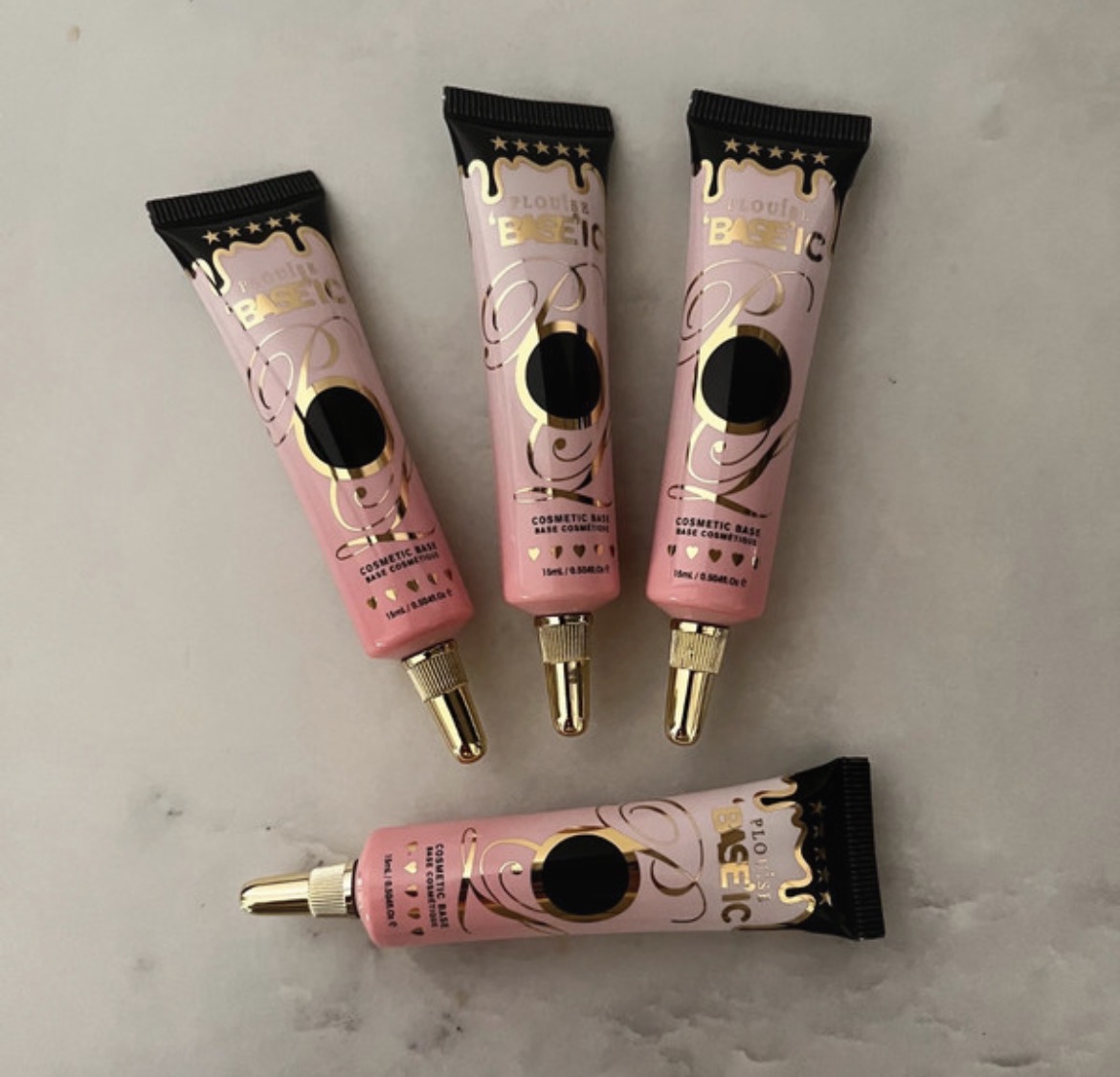 P.Louise Baseic “Badda Black” Cosmetic Base Bundle – 4 Mini Tubes