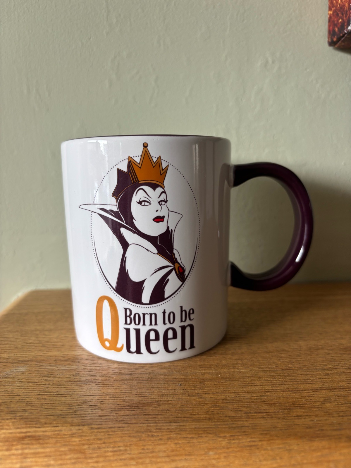 Disneyland  Paris Evil Queen Snow White Villians Mug Born To Be Queen