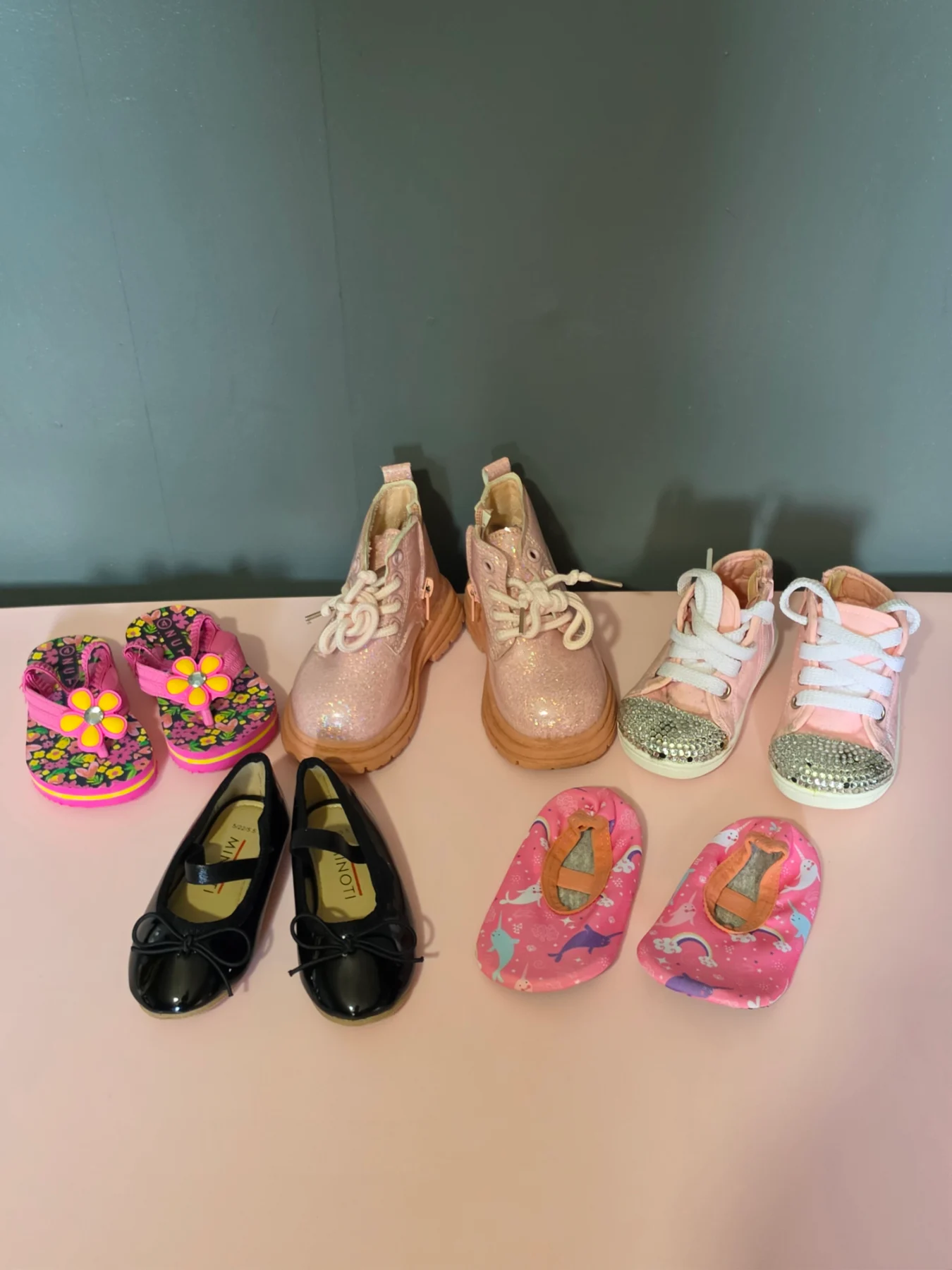 Toddler Girls Shoe Bundle - 5 Pairs (Sizes UK 4 - 5.5 / EU 21 - 22)