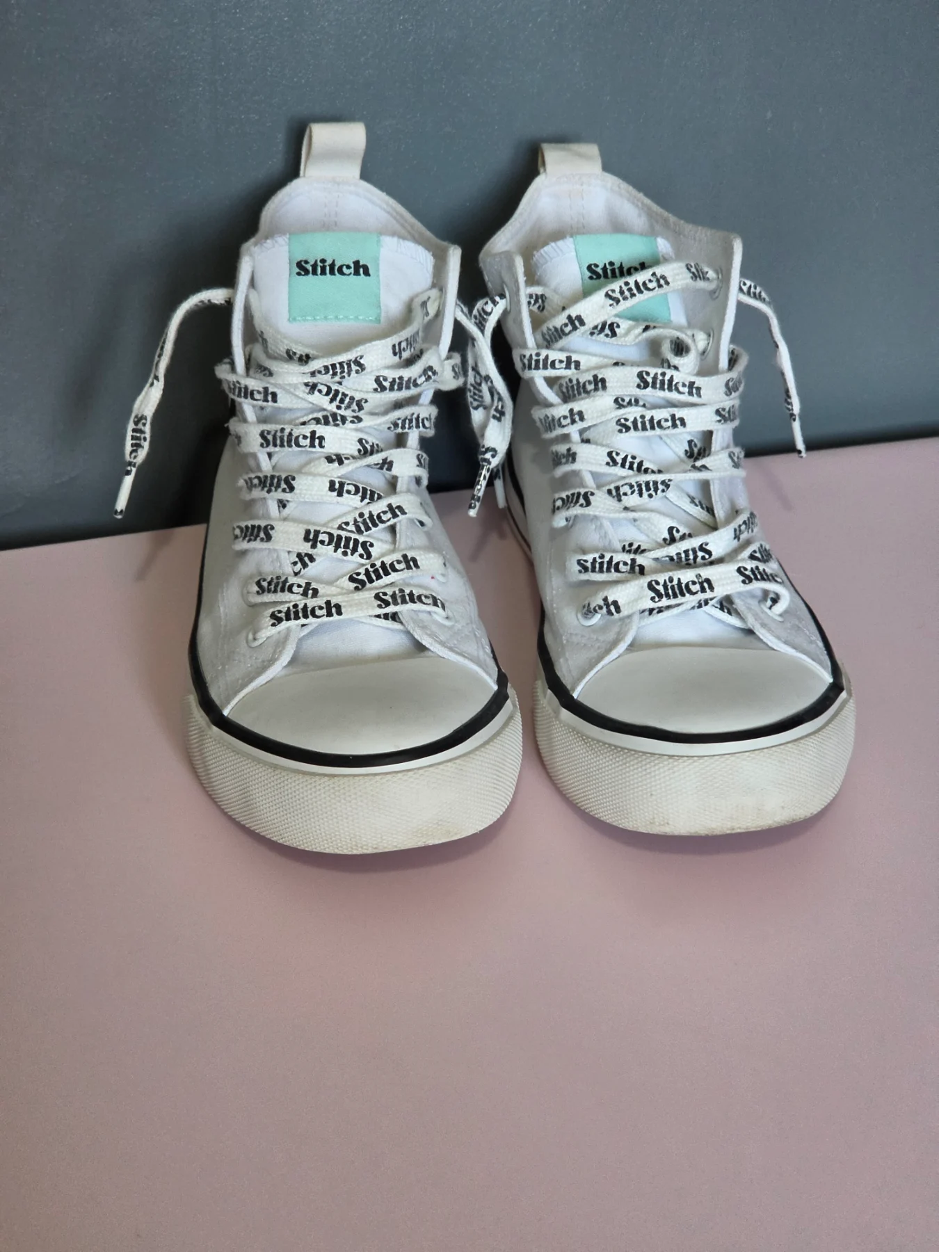Disney x Primark Lilo & Stitch White High Top Trainers-Size 5