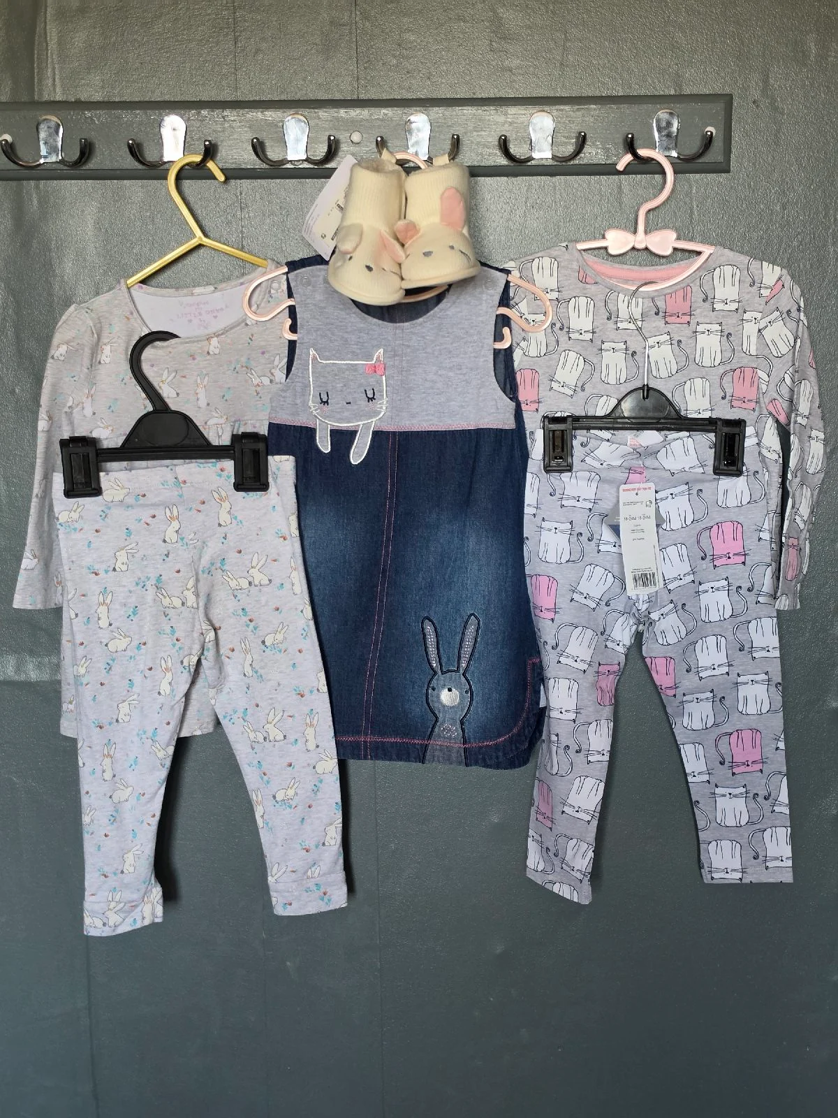 Baby Girl Mix & Match Wardrobe Bundle (Size 18-24M & New Booties)