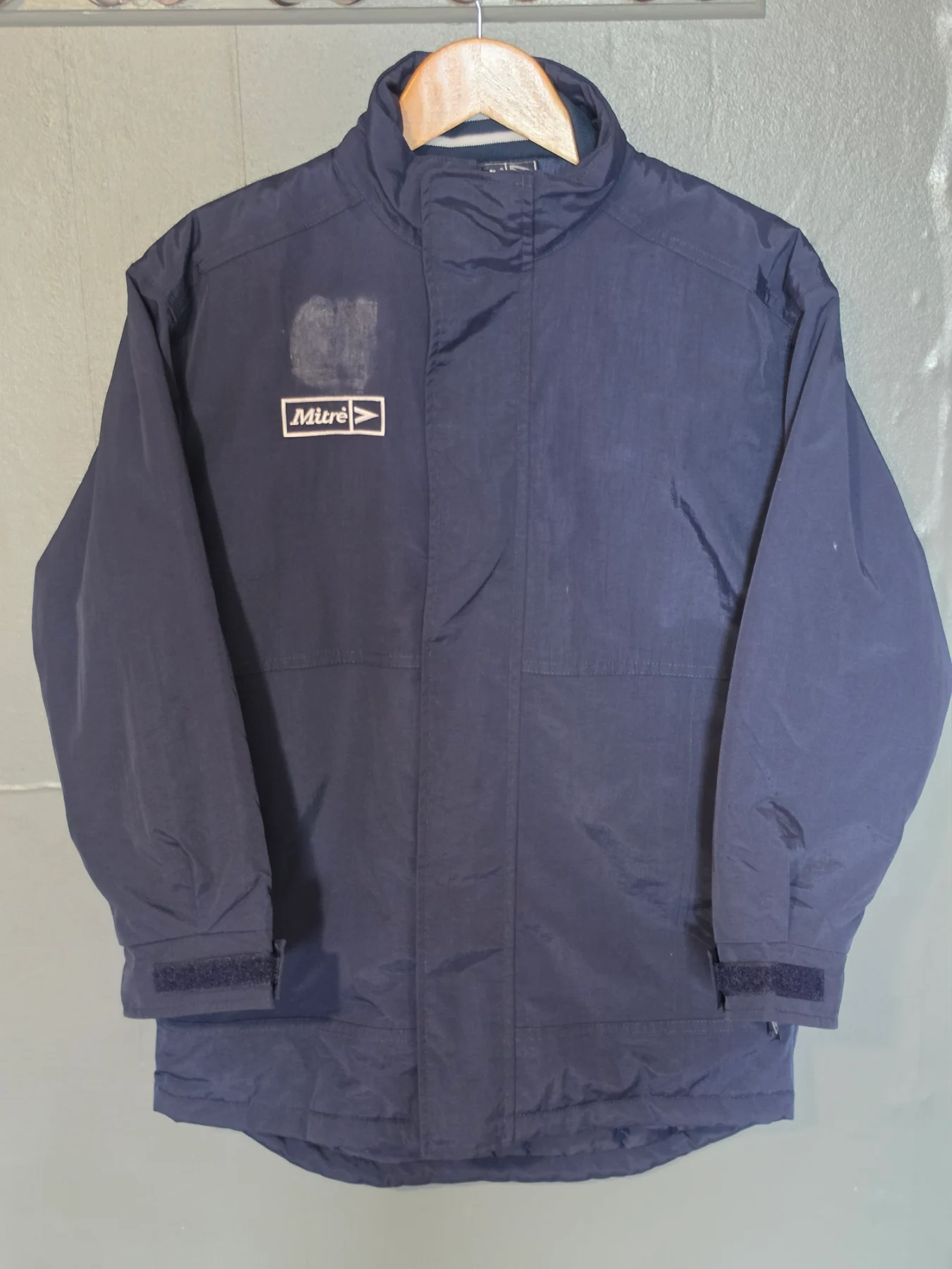 Vintage 90s Mitre GT Football Training Jacket Navy Blue – Youth Large / LB