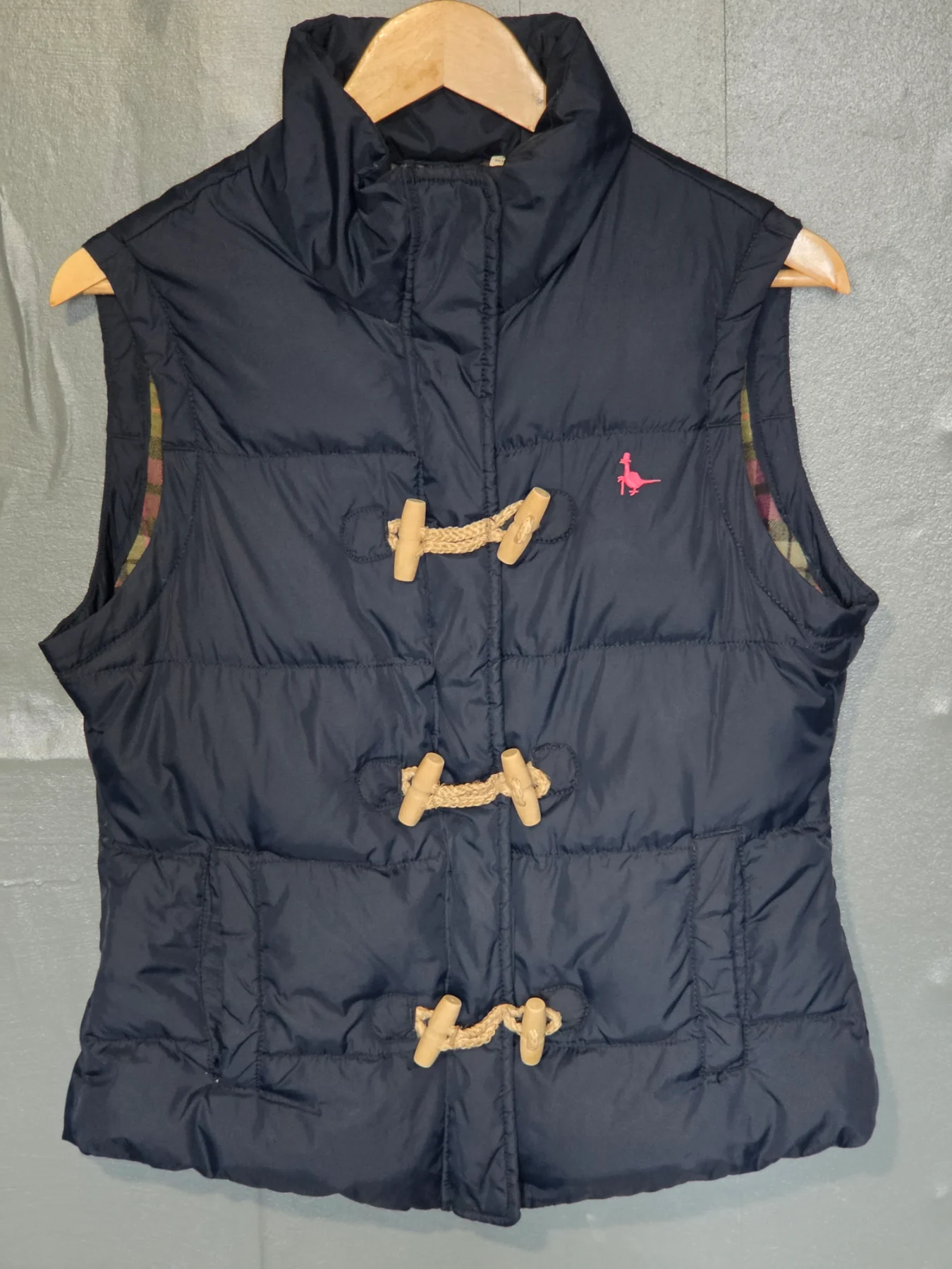 Jack Wills Navy Blue Quilted Toggle Gilet / Bodywarmer - UK 12