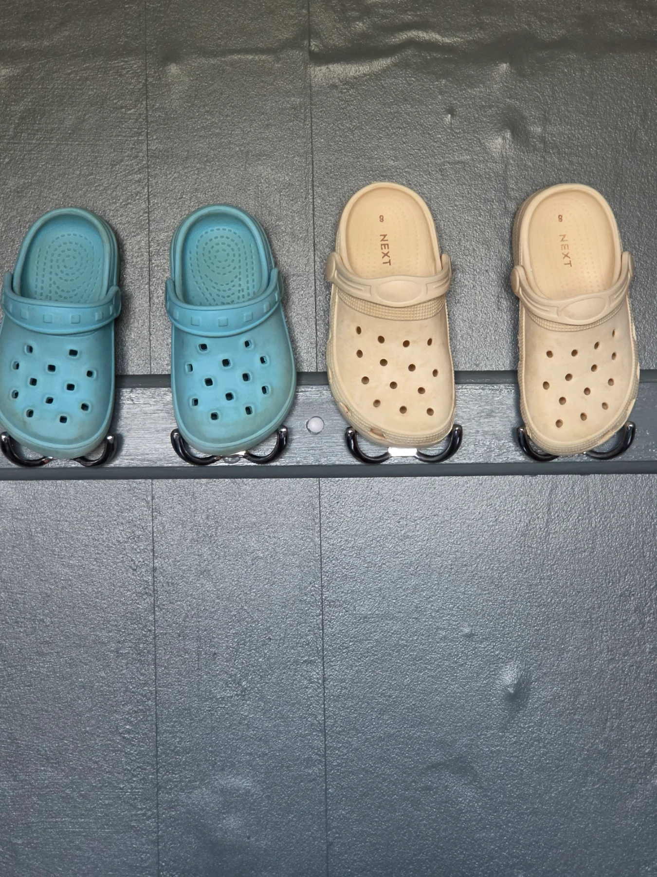 Bundle of 2x Kids Clog Sandals - Beige Next (UK 8) & Blue Unbranded (UK 6)
