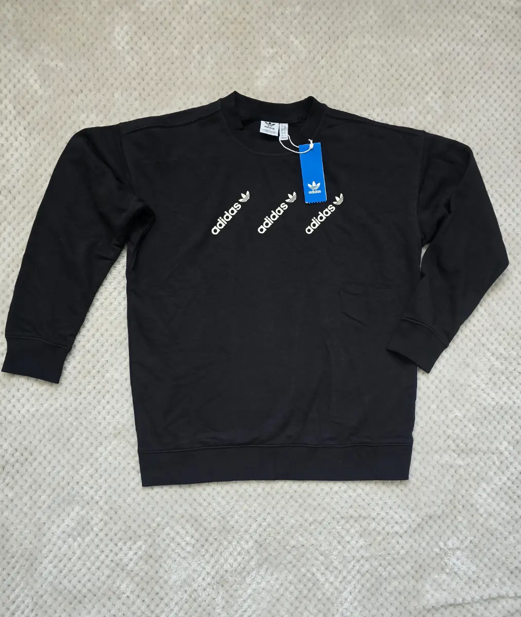 Adidas Woman's Triple Logo Sweatshirt Black