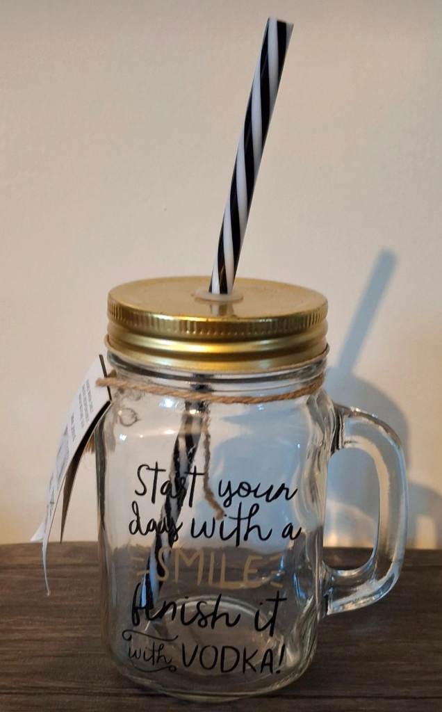 Glass Mason Drinking Jar