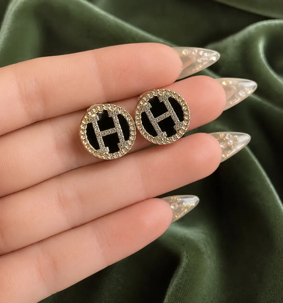 sparkling stud earrings