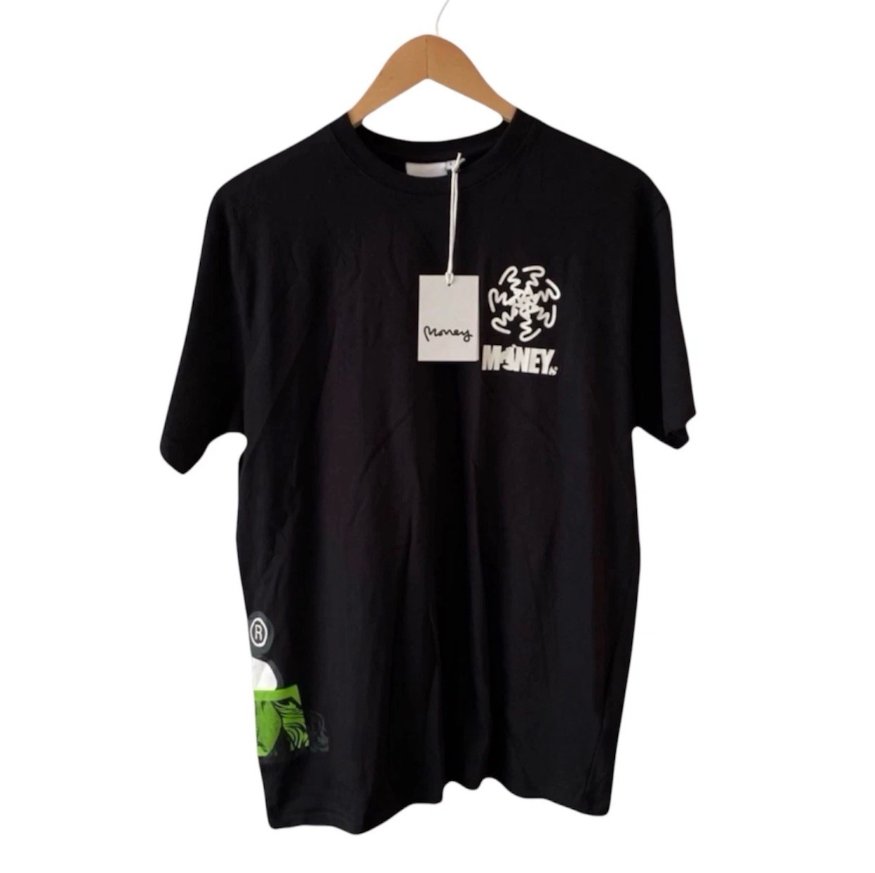 Money Clothing Sig Spinner T-Shirt Black Men’s Size L BNWT Graphic Logo Tee
