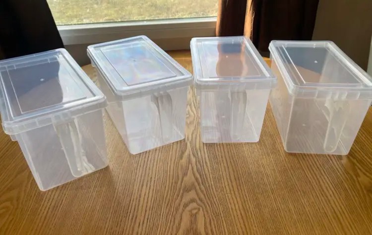 4pcs storages boxes with handles