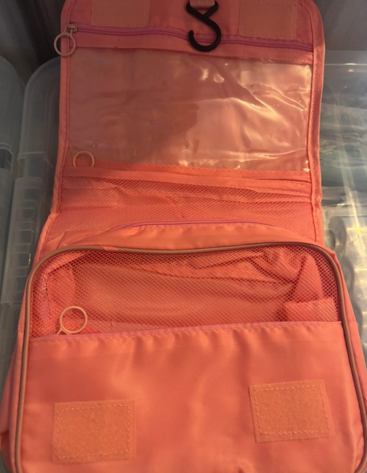 Pink wash bag good for travel