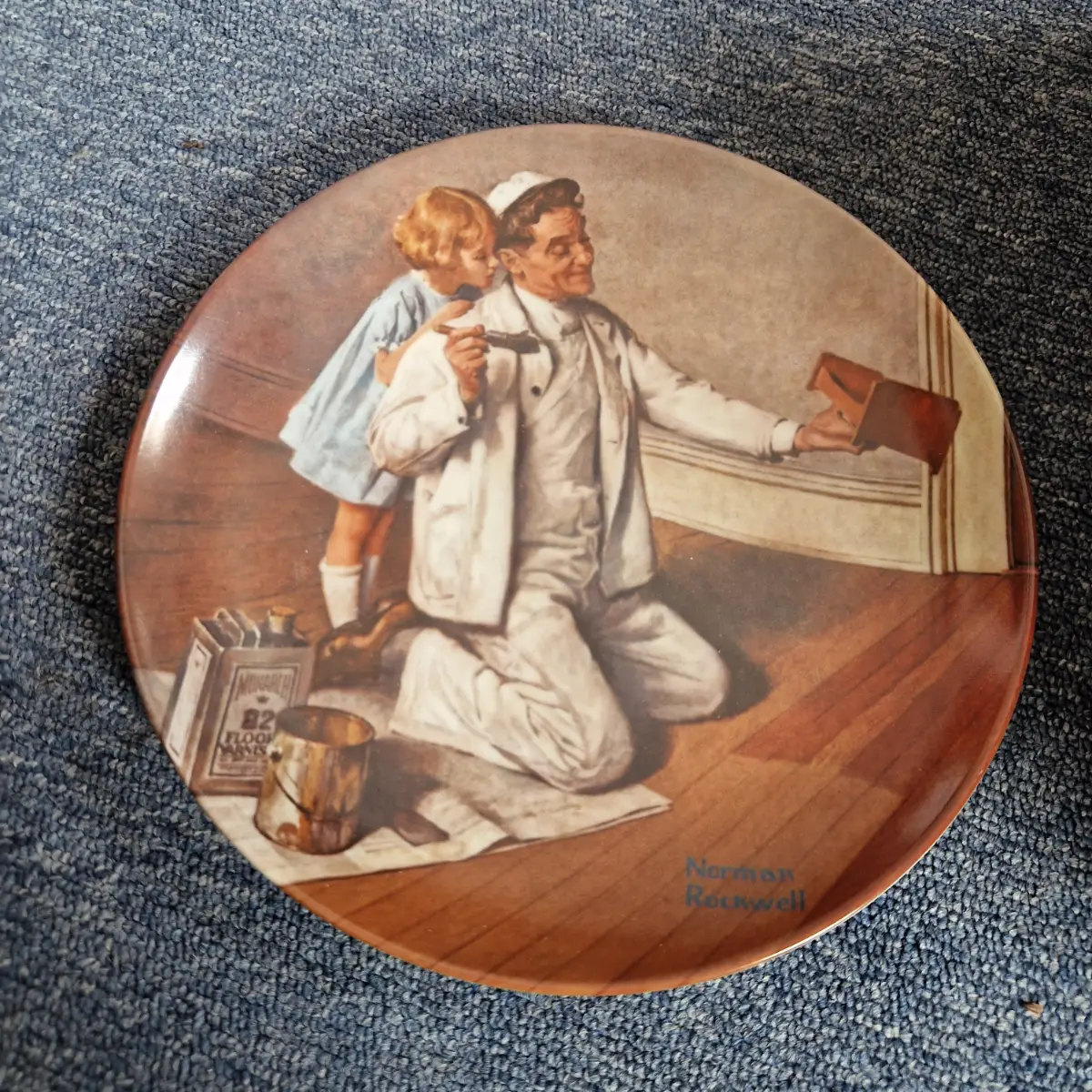 Knowles Norman Rockwell "The Painter" Limited Edition Collector Plate 1983 Heritage Collection