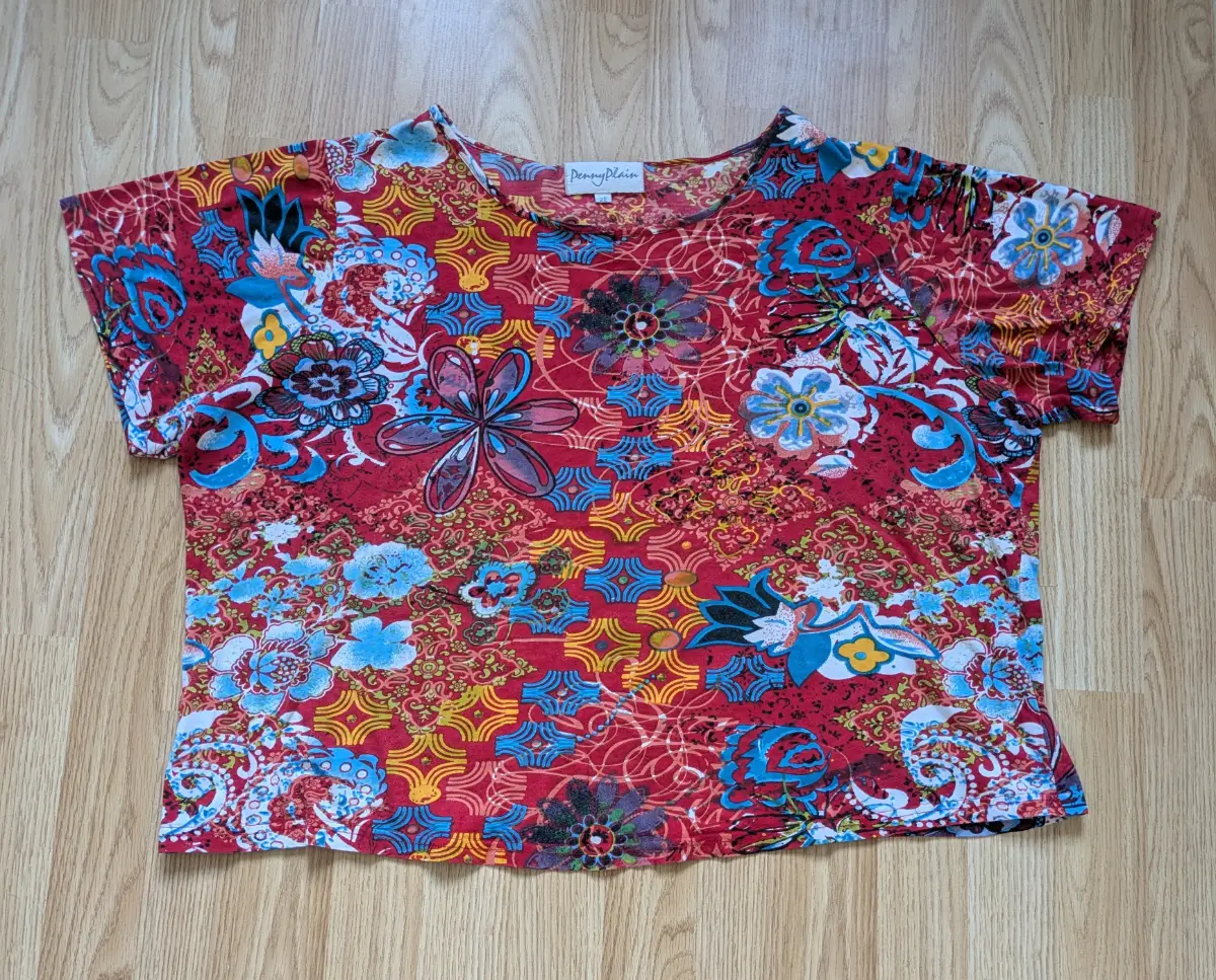 Penny Plain Red Floral Top | Size UK 22